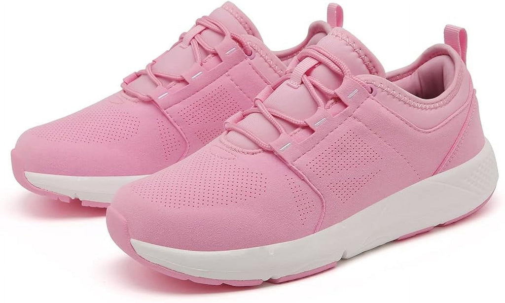 ulogu Waterproof Walking Shoes for Women Men Comfortable Lightweight Sneakers for Women (Women Size 6.5, Pink)