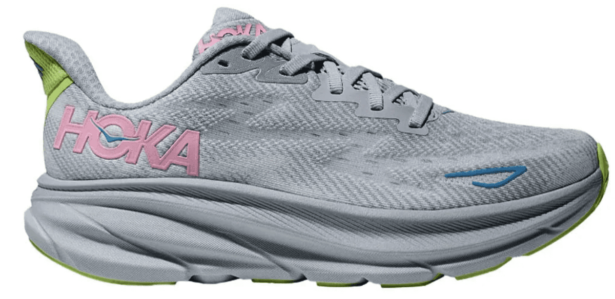 Hoka one Women's Clifton 9 Every day shoes, Size US 10.5 ( Wide ), Gull/Sea Ice