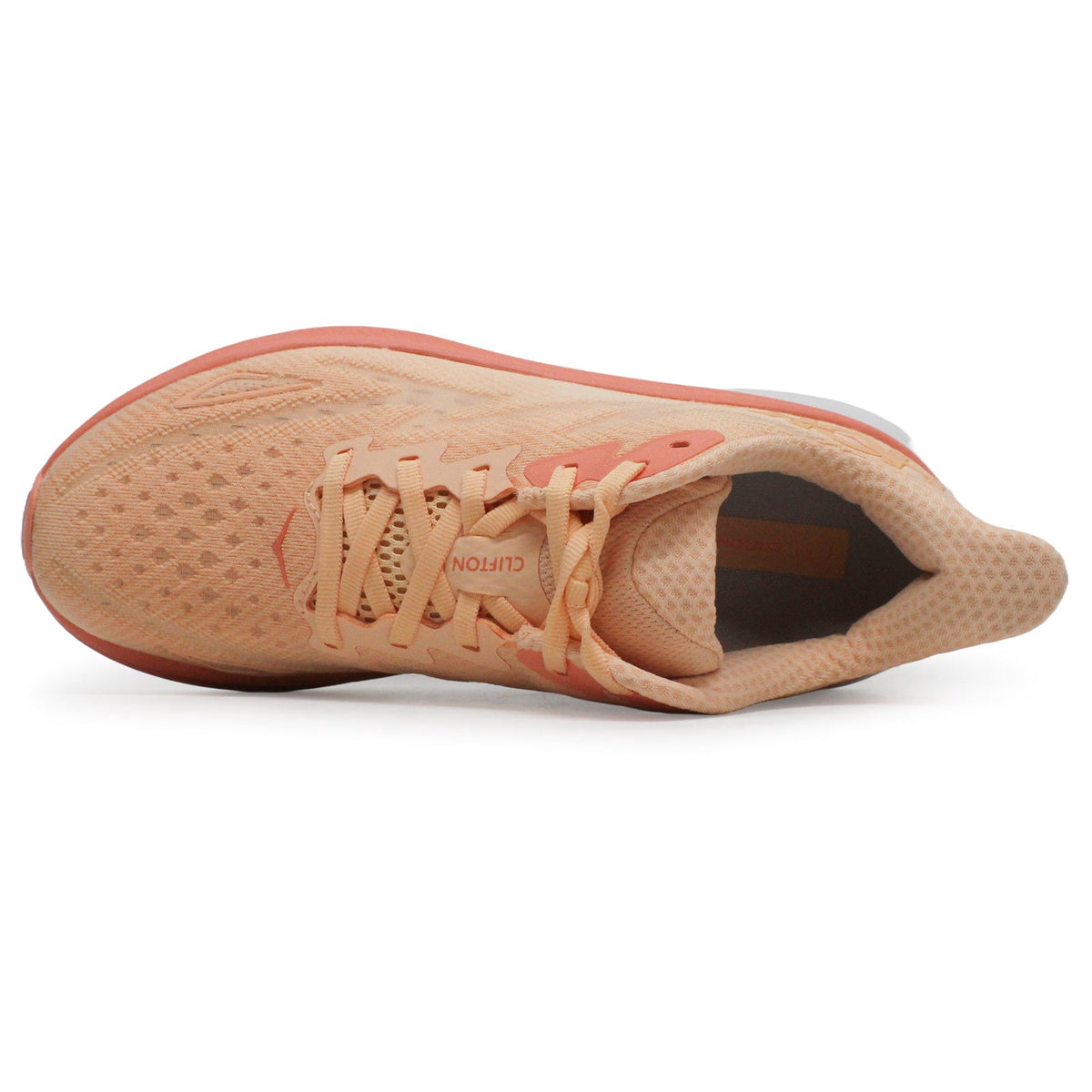 Hoka Womens Clifton 9 Textile Sandstone Cream Trainers 6.5 US