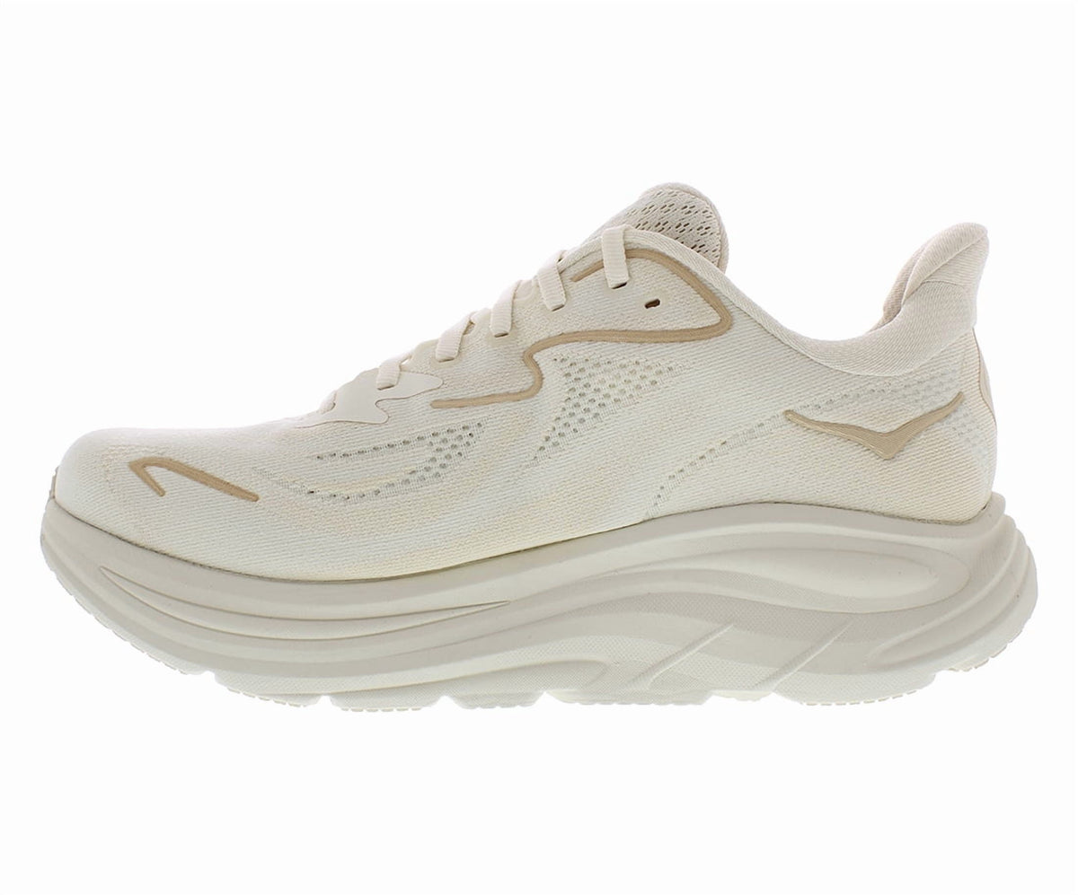 HOKA Clifton 10 Wide Womens Shoes Size 6.5, Color: Vanilla/Birch