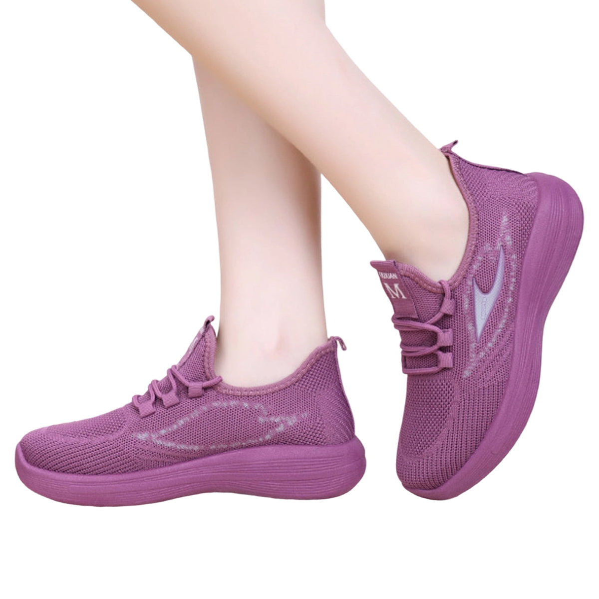Domzle Women's Sneakers Breathable Lightweight Walking Shoes Running Shoes Non Slip Tennis Fashion Casual Sneakers Gray