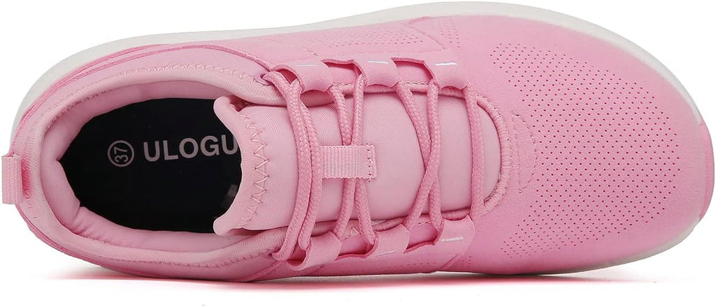 ulogu Waterproof Walking Shoes for Women Men Comfortable Lightweight Sneakers for Women (Women Size 6.5, Pink)