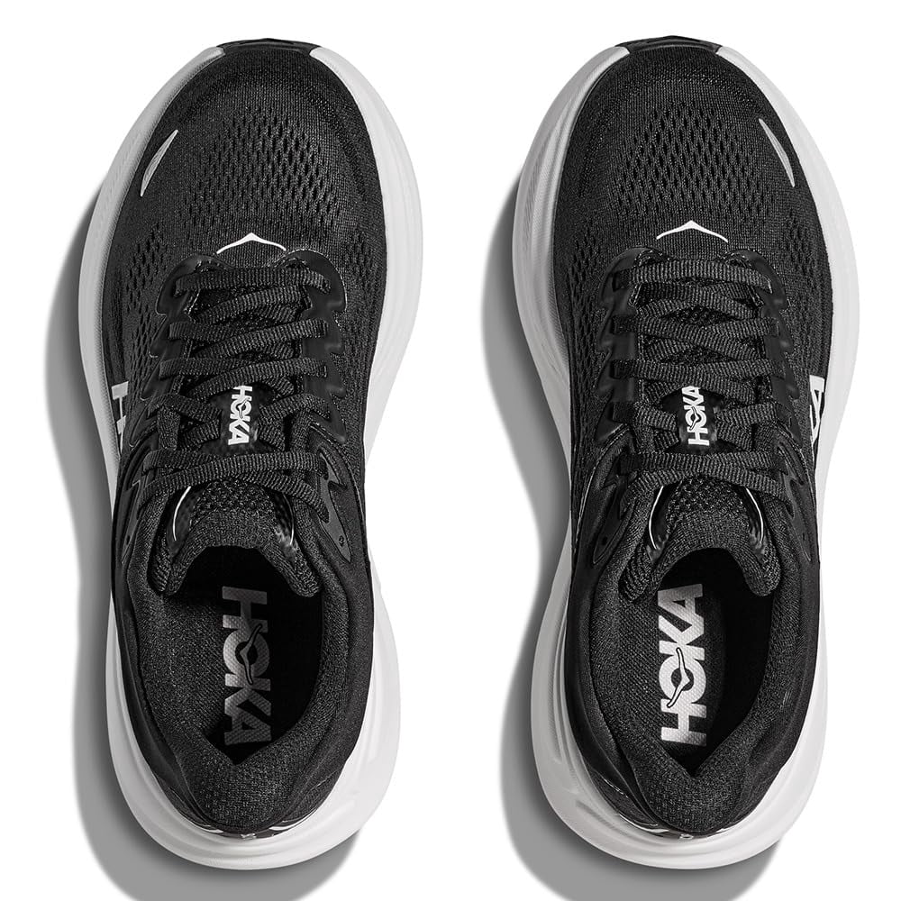 HOKA Bondi 9 Mens Shoes Size 10, Color: Black/White