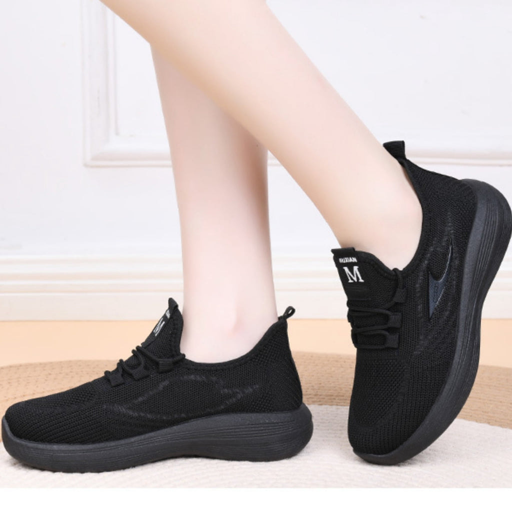 Domzle Women's Sneakers Breathable Lightweight Walking Shoes Running Shoes Non Slip Tennis Fashion Casual Sneakers Gray
