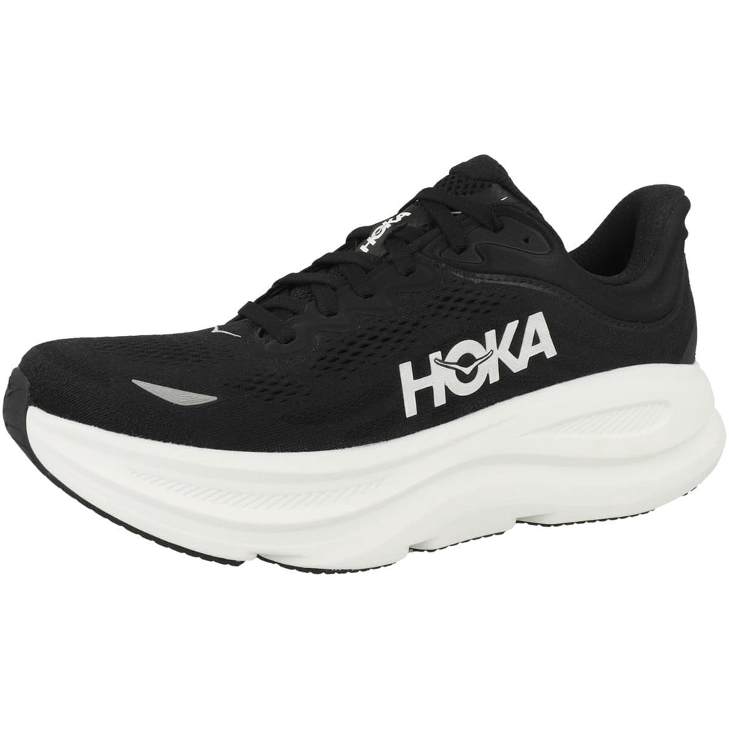 Hoka Bondi 9 Mens Running Shoe - Black/White - 9.5