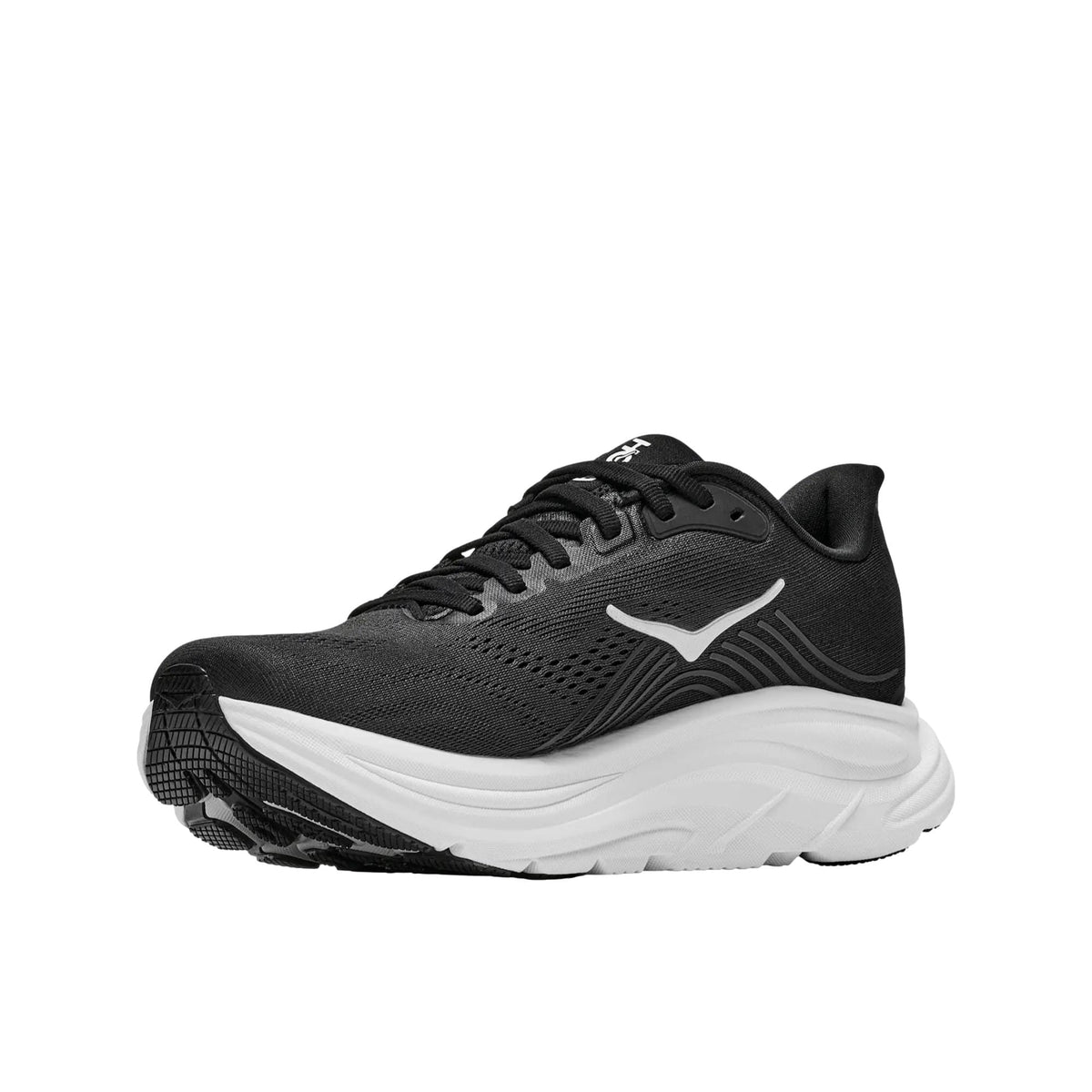HOKA Clifton 11 Running Shoes, Black/White (Men's)