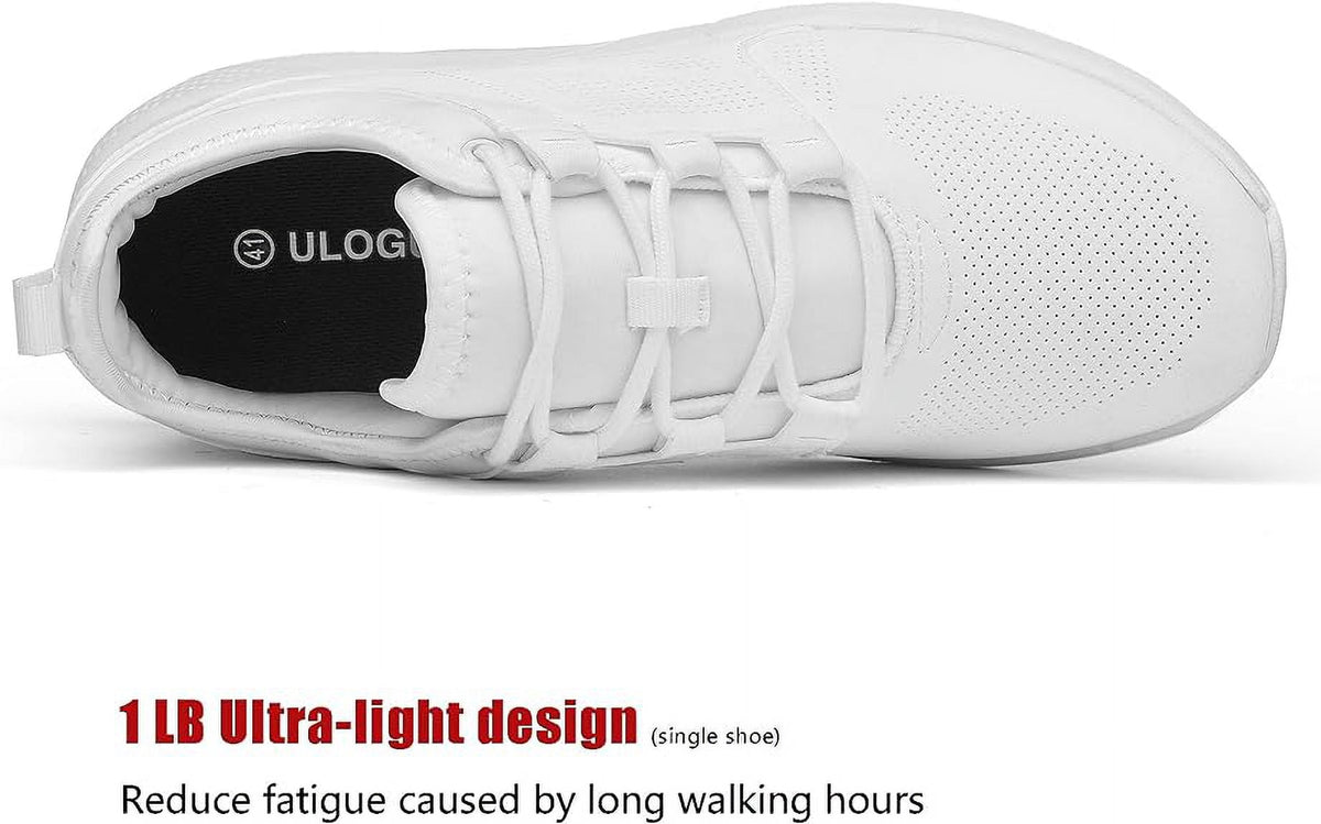 ulogu Waterproof Walking Shoes for Women Men Comfortable Lightweight Sneakers for Women (Women Size 6.5, Pink)