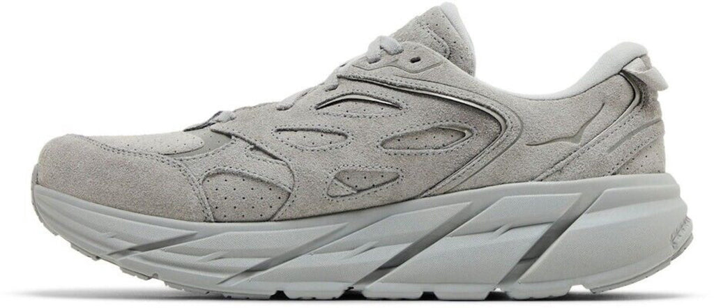 Hoka One One Clifton L Suede 1122571-LLTN Men 4.5 Limestone Running Shoes TF1879