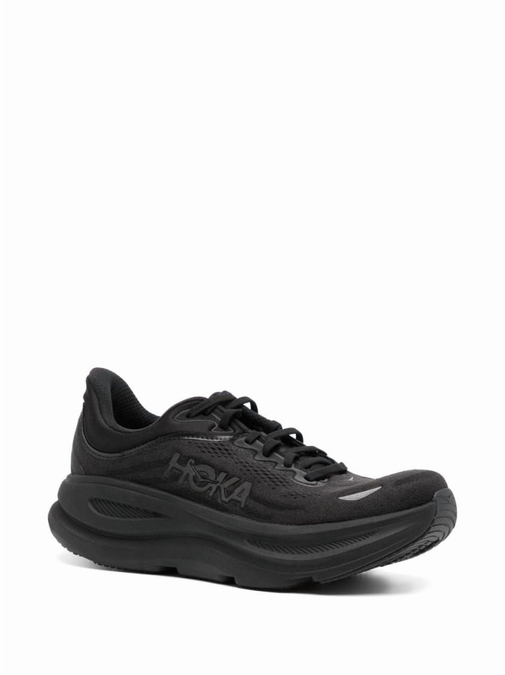 Hoka Men's Bondi 9 Sneaker, Black/Black, 10