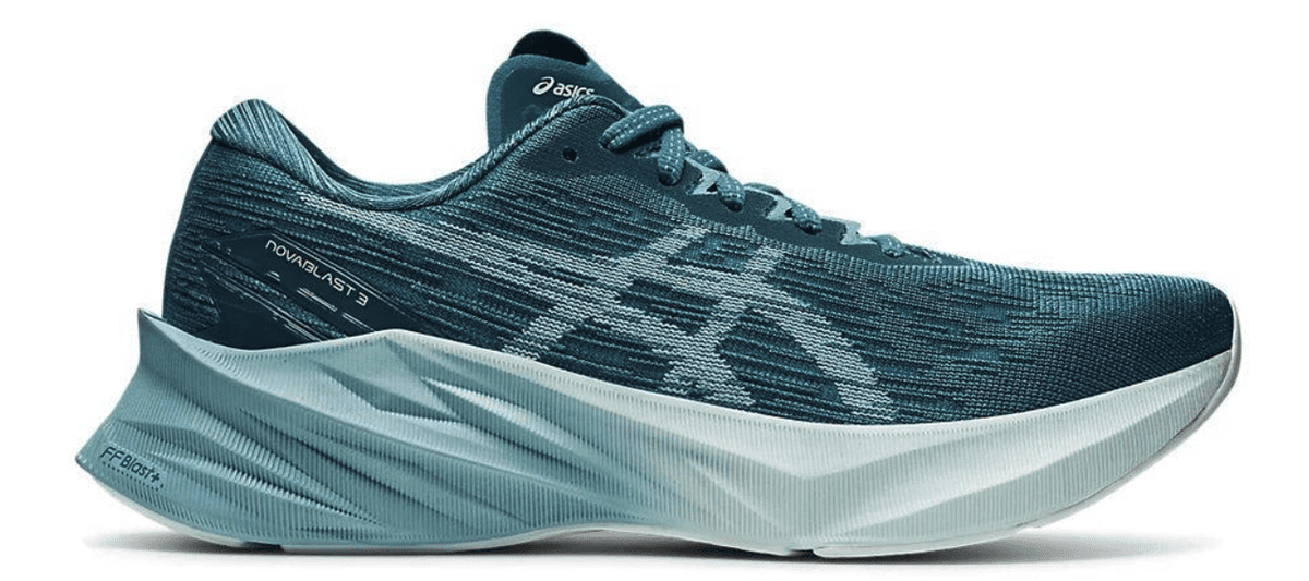 ASICS Women's NOVABLAST 3 Running Shoes, Size 5 US ( Standard ), Misty Pine/Smoke Blue