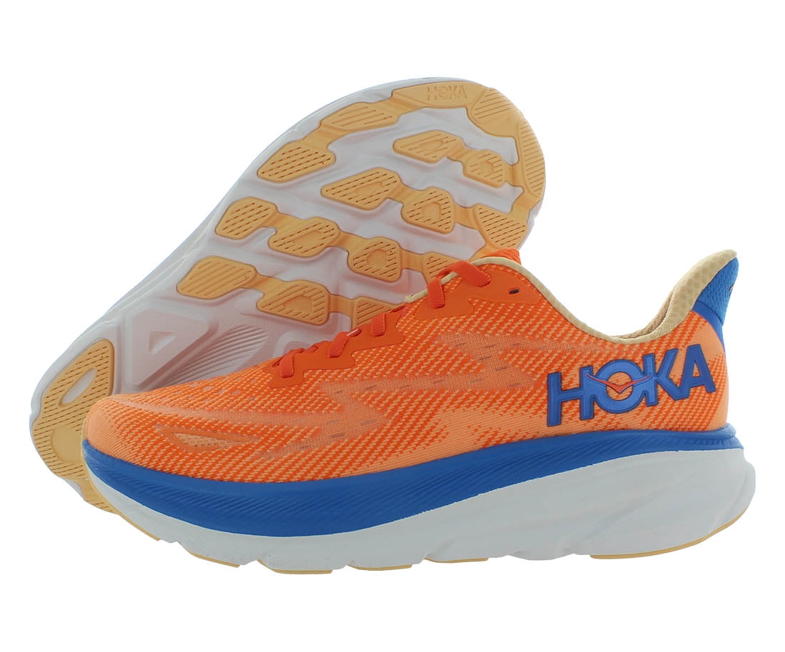HOKA Clifton 9 Mens Shoes Size 11, Color: Vibrant Orange/Impala