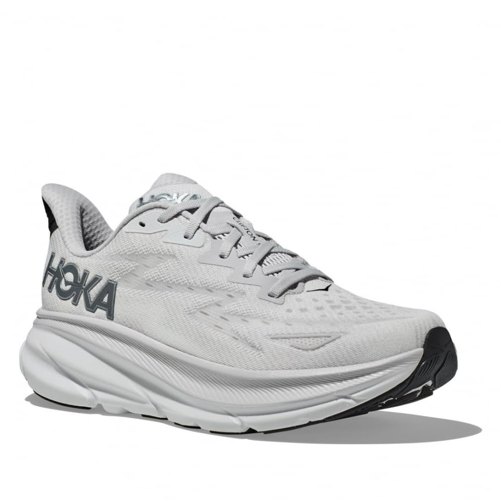 Hoka Men's Clifton 9 Sneaker, Nimbus Cloud/Steel Wool, 11