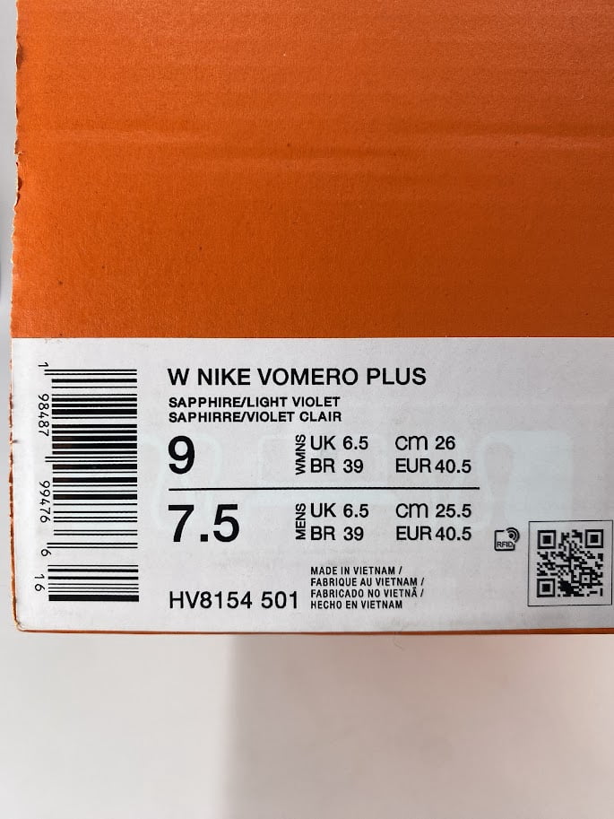Nike W Vomero Plus Sapphire Light Violet (HV8154 501) Women's Size 9