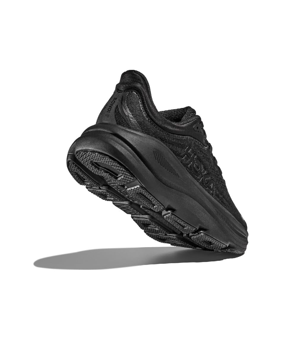 Hoka Women's Bondi 9 Sneaker, Black/Black, 8.5