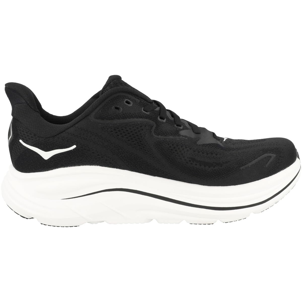 Hoka One Mens Clifton 10 Road Running Shoes - Black/White