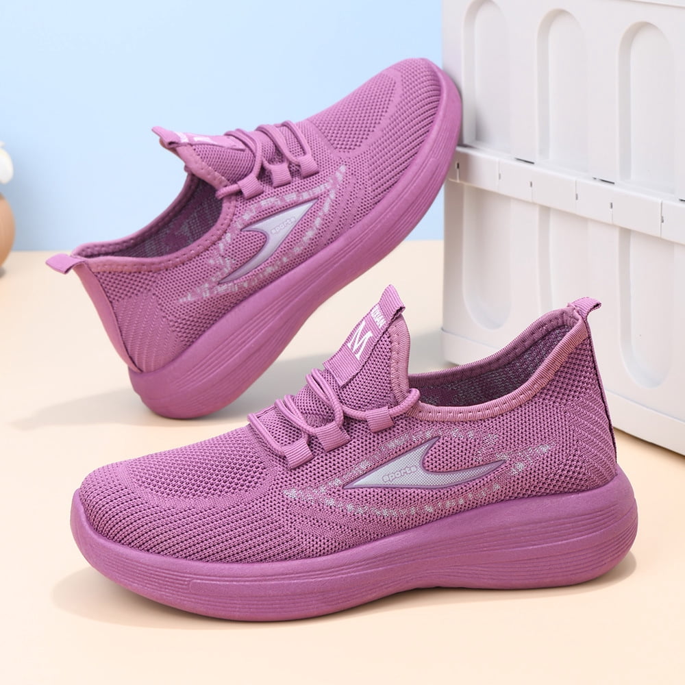 Domzle Women's Sneakers Breathable Lightweight Walking Shoes Running Shoes Non Slip Tennis Fashion Casual Sneakers Gray